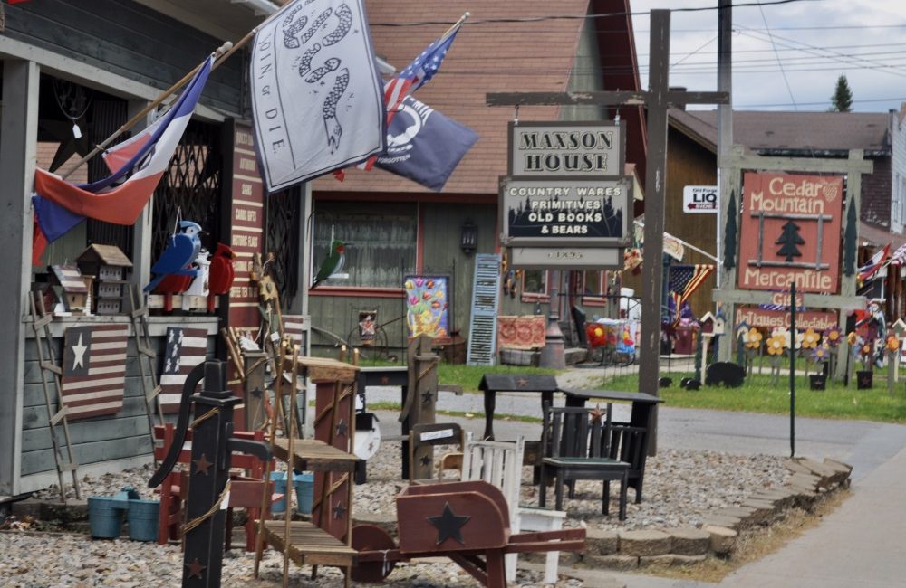 Some of the gift shops that are located on Main St in Old Forge.