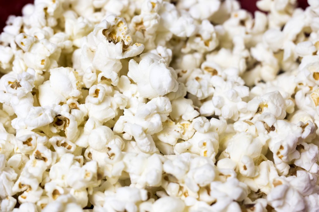 Close up image of popcorn